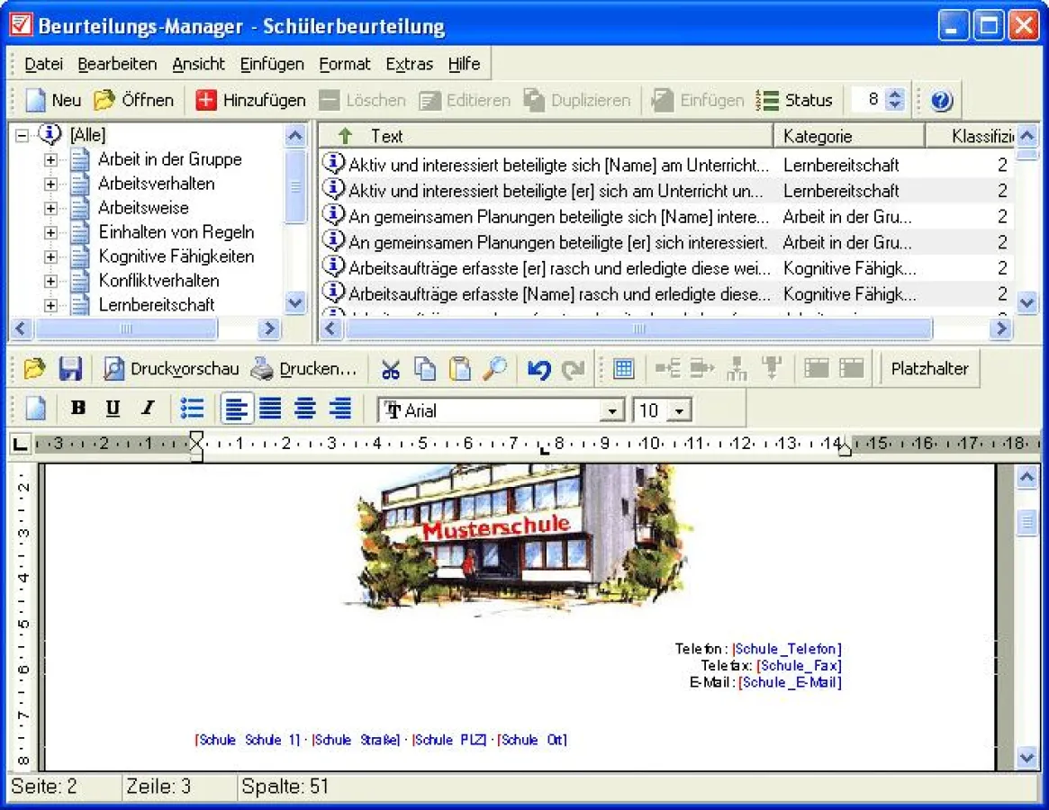 Beurteilungs-Manager - Lehrer verfassen Zeugnisse effektiver