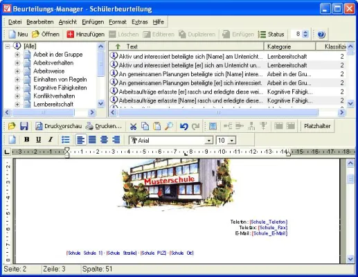 Bild: Zeugnisse und Beurteilungen erstellen mit Beurteilungs-Manager
