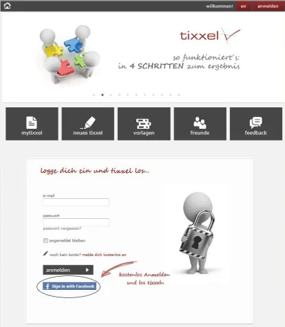 Bild: tixxel - Jetzt neu mit Facebook Funktion