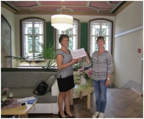 Bild: Volksbank Mittweida eG – Mitarbeiter/-innen spenden einen Teil Ihres Gehaltes für einen guten Zweck