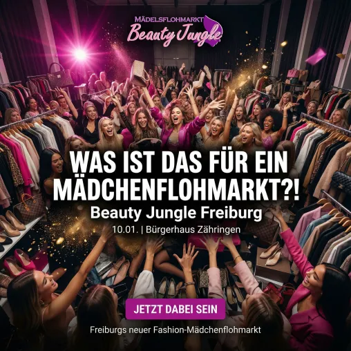 Beauty Jungle expandiert weiter und bringt modernes Mädelsflohmarkt-Format nach Freiburg Bild: Beauty Jungle expandiert weiter und bringt modernes Mädelsflohmarkt-Format nach Freiburg