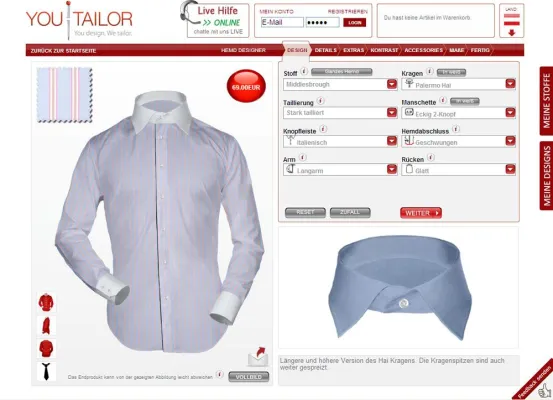 Bild: Der neue Trend im WWW – individuell gefertigte Mode nach Maß