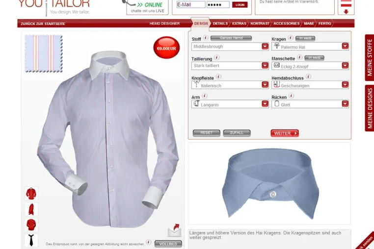 Der neue Trend im WWW – individuell gefertigte Mode nach Maß Bild: Der neue Trend im WWW – individuell gefertigte Mode nach Maß