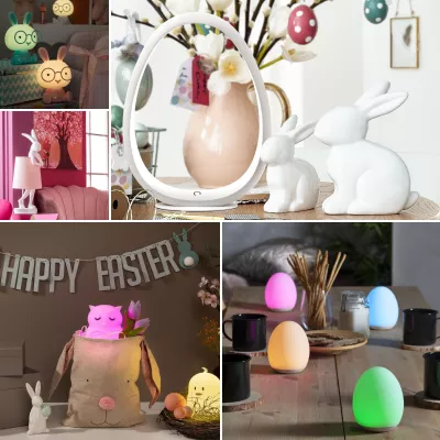 Bild: Happy Lights zu Ostern - Lampenwelt.de präsentiert Dekoleuchten und Lichtpräsente