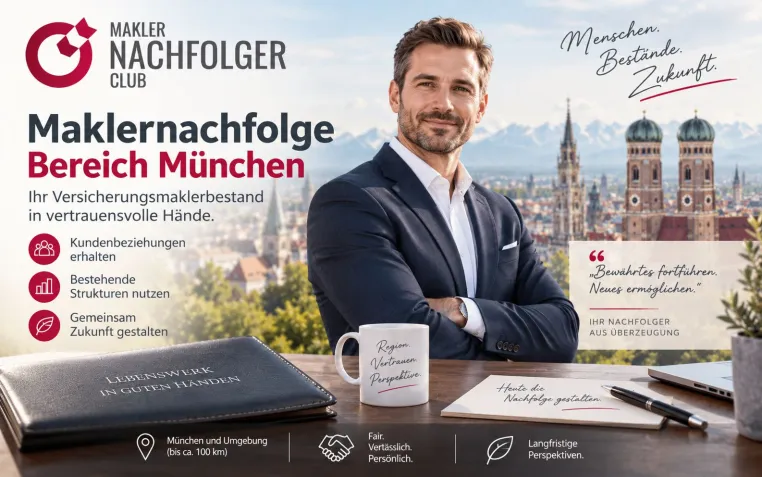 Bild: Maklernachfolge im Raum München ⭐Maklerbestand oder Maklerunternehmen zur Übernahme gesucht