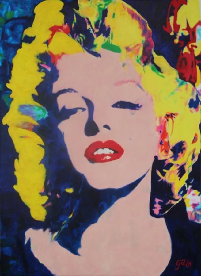James Francis Gill, Marilyn Monroe Portrait, Format 75x55 cm, Gemälde /Leinwand