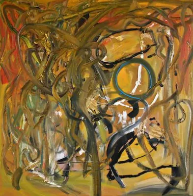 Bild: Liis Koger's Malerei im SomoS Kunsthaus Berlin