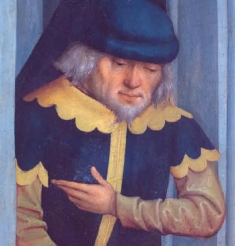 Meister des Pfullendorfer Altars, Brustbild eines Propheten, Fragment, um 1500