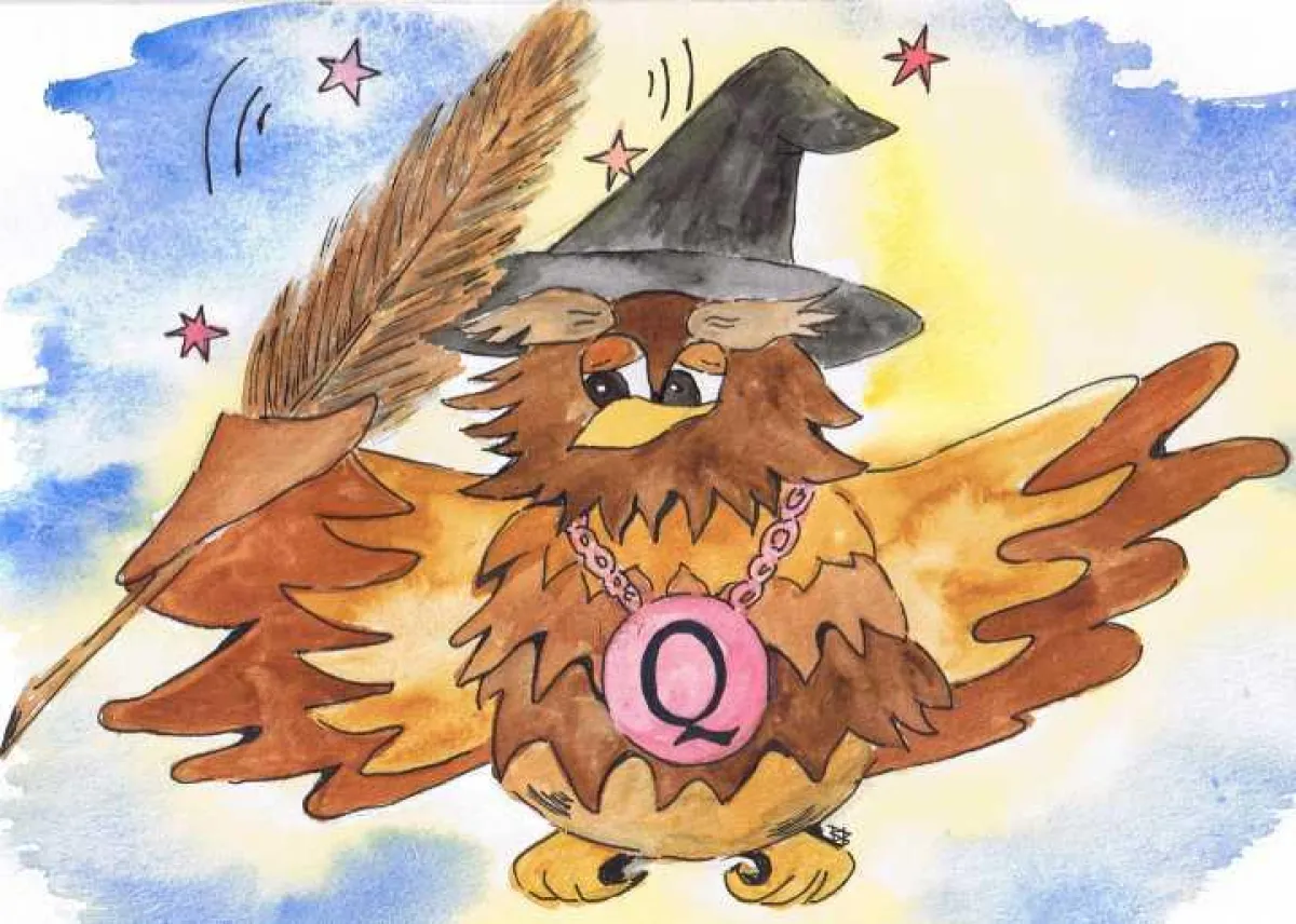 Die Eule, eine Illustration von Barbara Bergmann für ein Kinderbuch, ist nun das Maskottchen des Schalita-Verlags