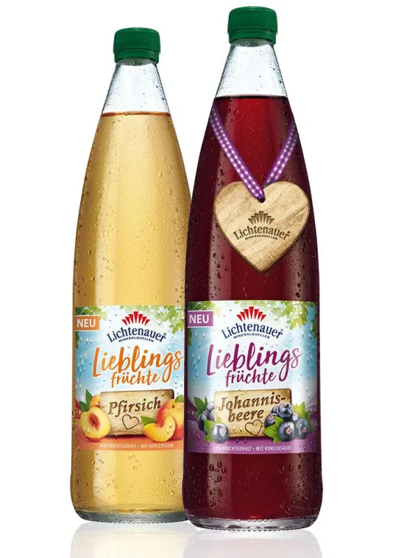 Mineralwasser plus Frucht: die neuen Lichtenauer Lieblingsfrüchte