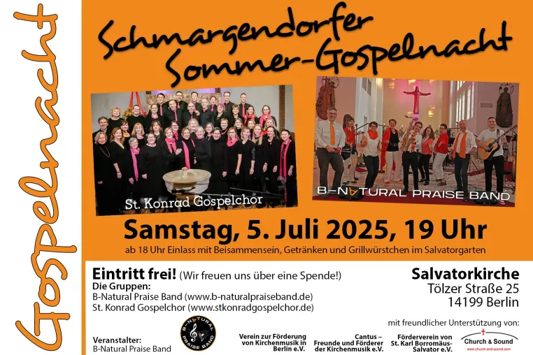 Schmargendorfer Sommer-Gospelnacht in Salvator Bild: Schmargendorfer Sommer-Gospelnacht in Salvator