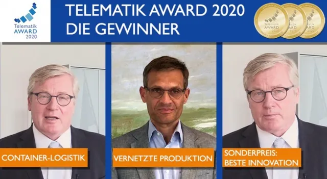 Bild: Die Gewinner der Kategorien Container-Logistik, Vernetzte Produktion und Beste Innovation