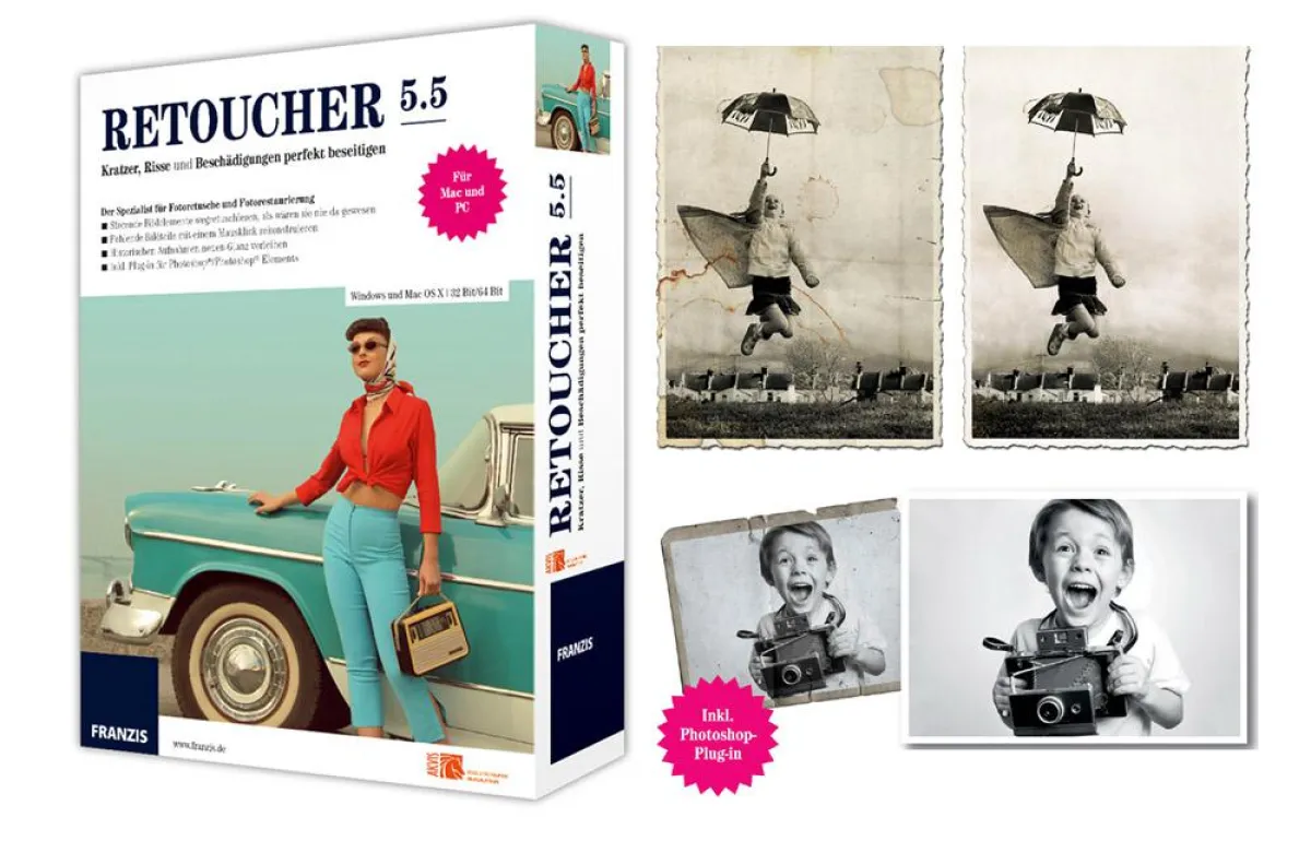 Franzis bringt Retoucher 5.5 - Software für Fotorestaurierung und Fotoretusche