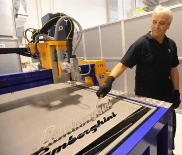 Bild: Schneidtechnologie von MicroStep ist Teil des brandneuen Design-Centers von Lamborghini