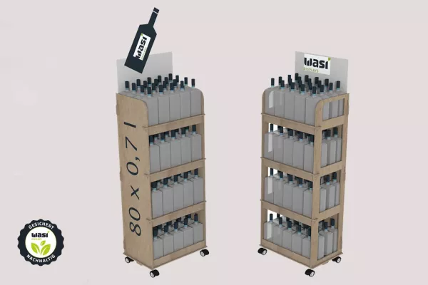 Bild: Mehrweg-Displays von Wasi Displays: Umweltfreundlich und preiswert