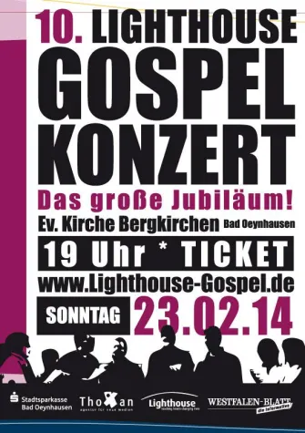 Lighthouse Gospelchor gibt Jubiläumskonzert Bild: Lighthouse Gospelchor gibt Jubiläumskonzert