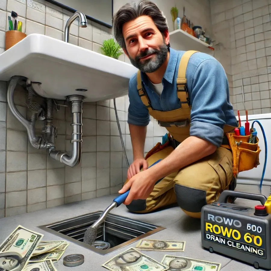 Rohrreiniger bei der Arbeit (KI generiert) (© VDRK)