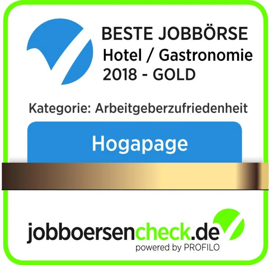 Siegel von jobboersencheck.de für die HOGAPAGE Jobbörse.
