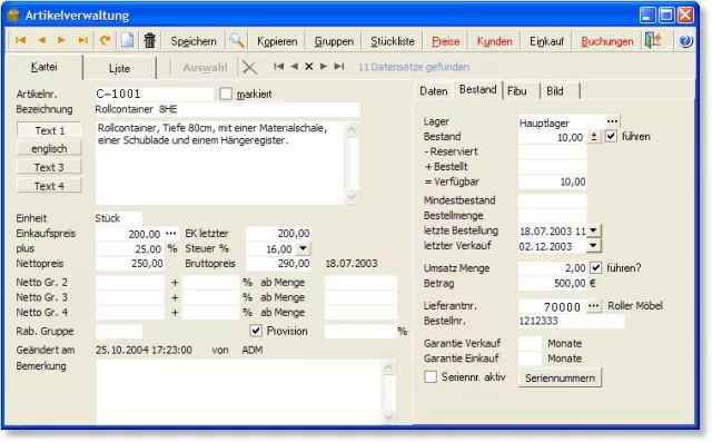 Bild: Amicron-Faktura 8.5: Auftragsbearbeitung mit Pepp und Können
