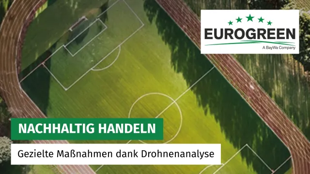 Bild: Ihr Sportplatz aus einer neuen Perspektive. Mit der EUROGREEN Drohnen – Platzanalyse.