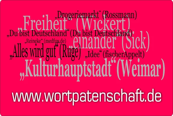 Bild: Deutsche Wörter in Patenschaft zu geben