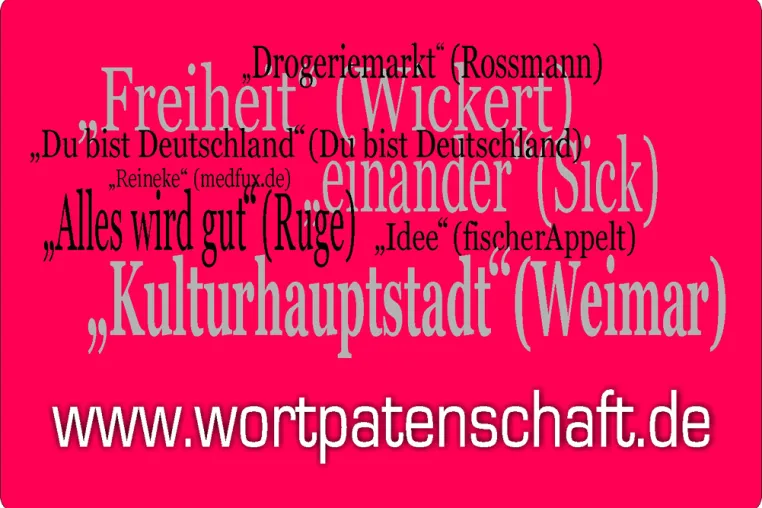 Bild: Deutsche Wörter in Patenschaft zu geben