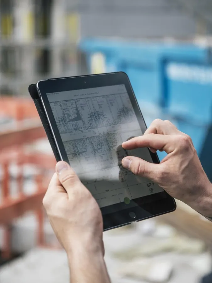 Die Bausteuerungssoftware Capmo im Einsatz; Bild: Janek Stroisch