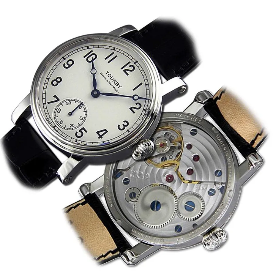 Modell Marine Silver: Zifferblatt aus echt Silber und gebläute Zeiger