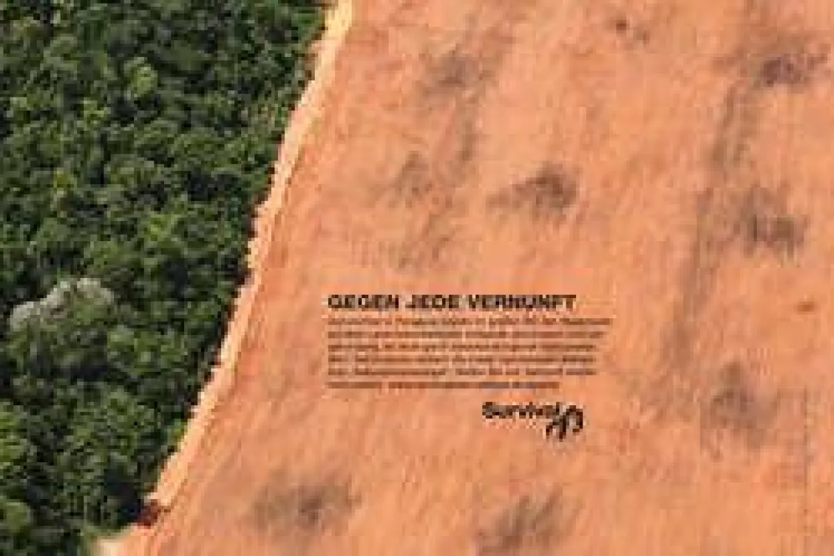 Survivals neue Anzeigen-Kampagne ruft  zum Schutz der Ayoreo auf. © Survival