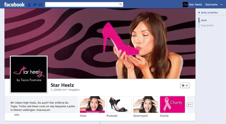 Star Heelz jetzt auf Facebook Bild: Star Heelz jetzt auf Facebook