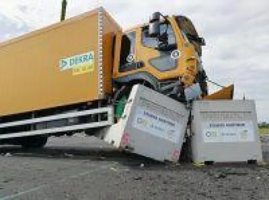 Bild: Der BETONSCHUH® tritt LKWs erfolgreich entgegen