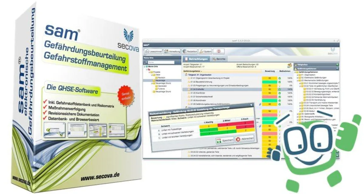 Fast so einfach wie ein Geldautomat - Erstellung der Gefährdungsbeurteilung mit sam* von secova