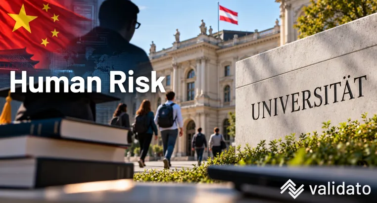 Forschungssicherheit in Österreich: Validato rät Hochschulen, den Faktor Mensch vor neuen Gesetzen anzugehen Bild: Forschungssicherheit in Österreich: Validato rät Hochschulen, den Faktor Mensch vor neuen Gesetzen anzugehen