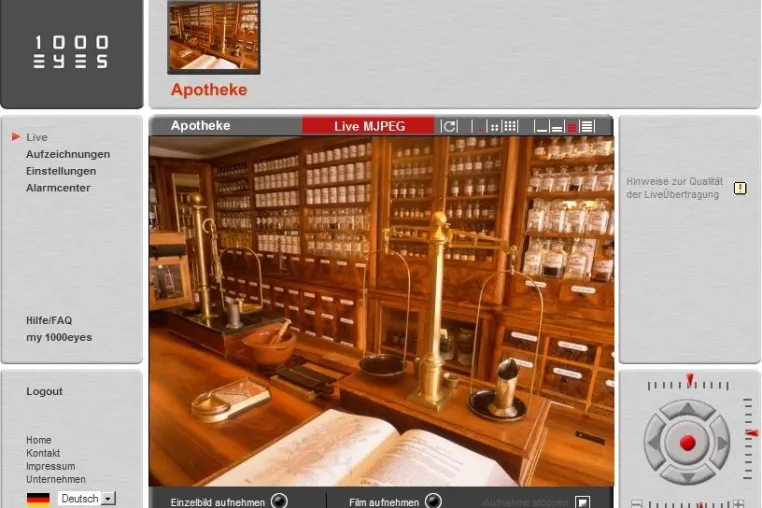 Bild: Kostengünstige Videoüberwachung für Apotheken - 1000eyes Videoüberwachung jetzt auch in Apotheken einsetzbar