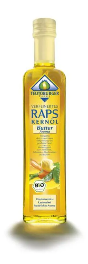 Produktneuheit auf der BioFach 2008 - Raps-Kernöl mit Butteraroma der Teutotoburger Ölmühle