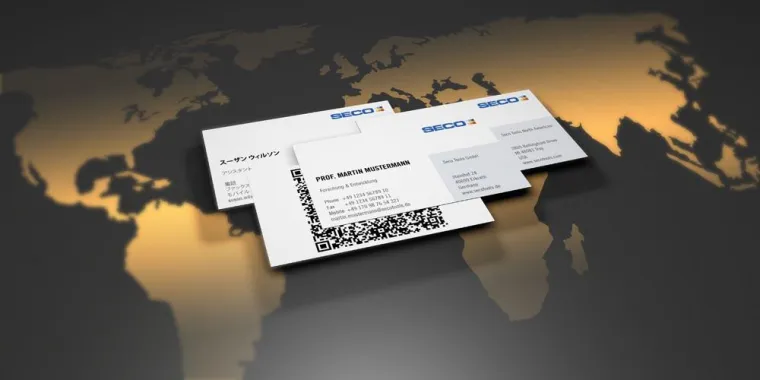 Bild: Weltweite Visitenkartenproduktion mit dem Visitenkarten Manager