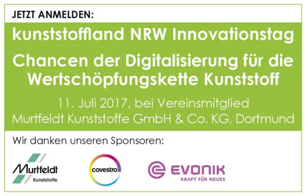 Bild: kunststoffland NRW INNOVATIONSTAG 2017 Chancen der Digitalsierung für die Wertschöpfungskette Kunststoff