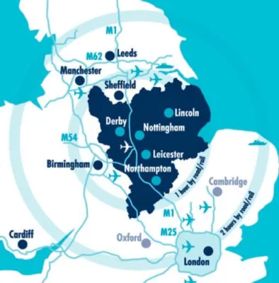Ausgezeichnete Satellitennavigationstechnologie in Englands East Midlands Bild: Ausgezeichnete Satellitennavigationstechnologie in Englands East Midlands