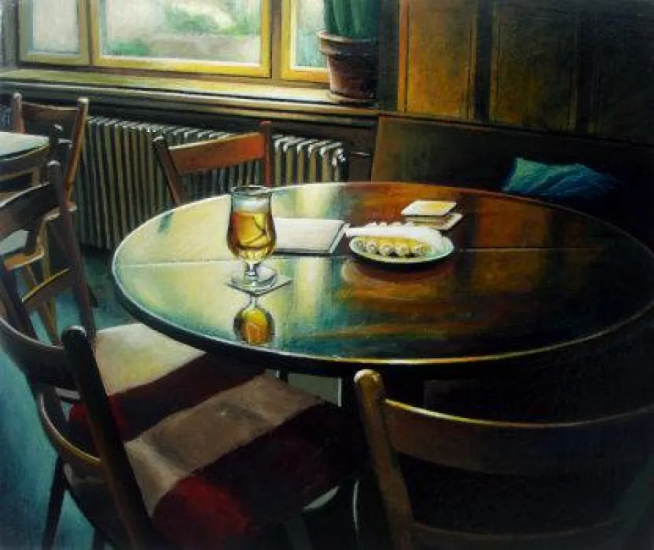 Metulczki, Trinkgedächtnisse – Lehenstraße III., 2018, Acryl und Schellack auf Leinwand
