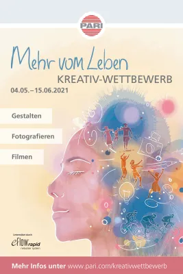 Bild: PARI Pharma GmbH unterstützt mit „Mehr vom Leben“ Kreativ-Wettbewerb den  Mukoviszidose e.V.