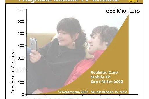 Bild: Hohes Umsatzpotenzial für Mobile TV in Deutschland - Zukünftiger Eckpfeiler der Medienindustrie