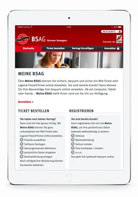 Bild: Die BSAG baut mit Abo-Online von HanseCom ihre Vertriebswege aus