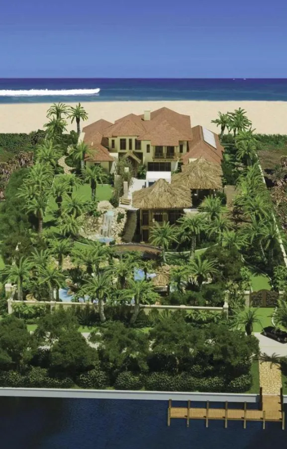 USAIMMOBILIENWELT.DE präsentiert: Exklusive Strandvilla mit Bootsanleger in Palm Beach