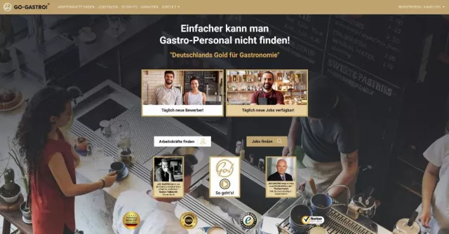 GO-GASTRO!® – Hier finden Gastronomie und Job-suchende Talente zueinander Bild: GO-GASTRO!® – Hier finden Gastronomie und Job-suchende Talente zueinander