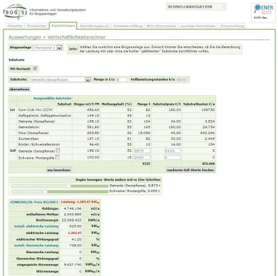 Biogas: Neuer dynamischer WiKei-Rechner Bild: Biogas: Neuer dynamischer WiKei-Rechner