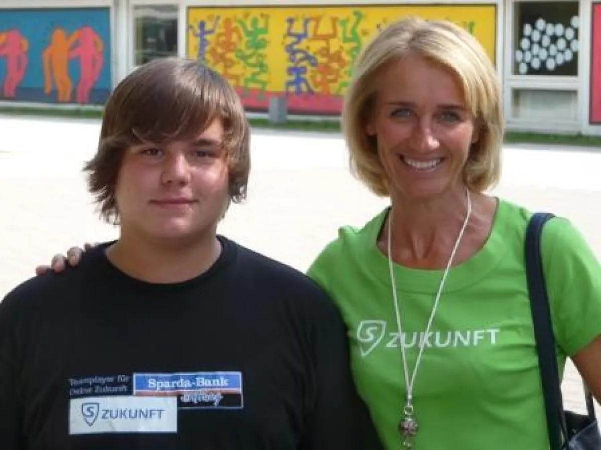 Patrick mit der ehemaligen Weltklasse-Schiläuferin Michaela Gerg-Leitner