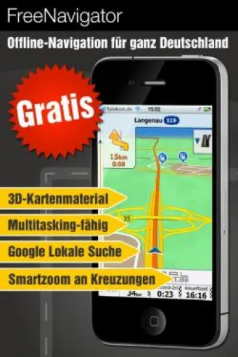 Bild: Jetzt mit Karten-Update: Kostenlose GPS Navigation für iPhone/ iPad als Vollversion mit Offline-Kartenmaterial