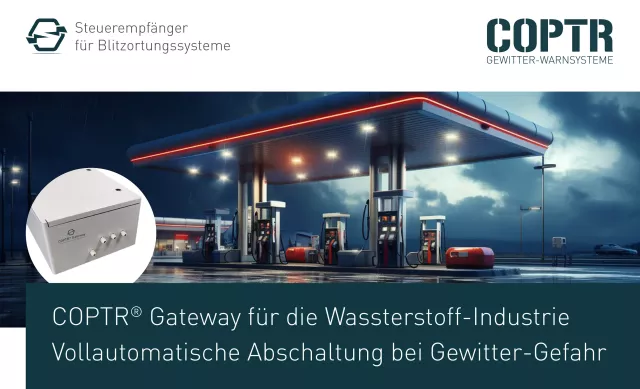 Bild: Coptr stellt weltweit erstes Gewitterschutzsystem für die Wasserstoff-Industrie vor.