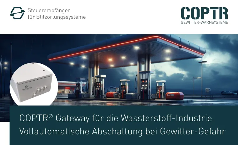 Bild: Coptr stellt weltweit erstes Gewitterschutzsystem für die Wasserstoff-Industrie vor.