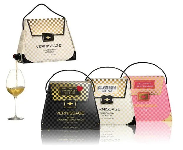 Bild: Tasche statt Flasche - Die weinhaltige Luxus-Tasche mit persönlicher Widmung